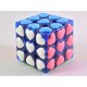 YJ Love - Kostka 3x3 - Serduszka - Transparent / niebieska